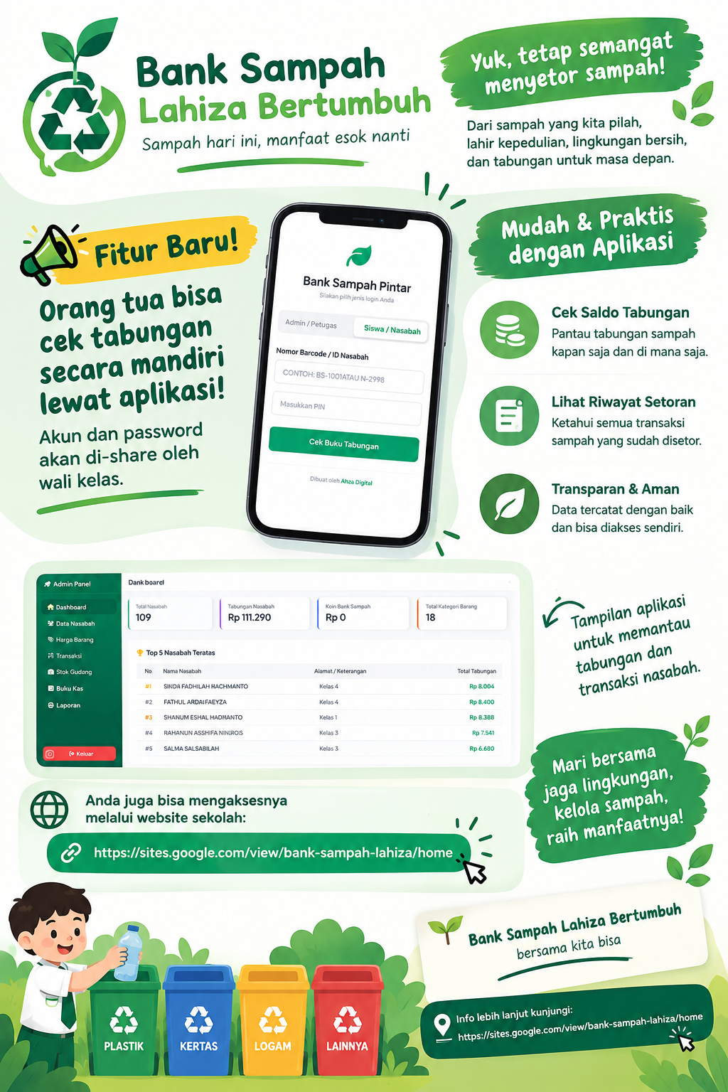 Management BANK SAMPAH - Sekolah oleh AHZA Digitals